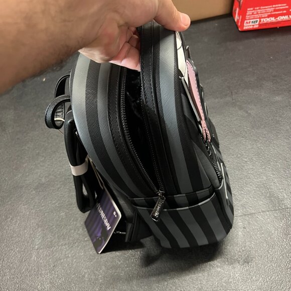 Loungefly Wednesday Addams Nevermore Cosplay Mini Backpack NWT - Picture 3 of 9